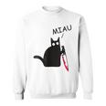 Verrückte Katze Mit Knife Crazy Cat With Knife Sweatshirt