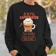 100 Caffeinato Nessun Talki Prima Del Mio Caffe' Maglia A Manica Felpa Regalos para él