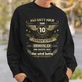 10Th Birthday Als Gott Michor 10 Jahre Schuf Grinste Er Grins Sweatshirt Geschenke für Ihn