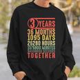 3 Años De Aniversario Regalos Para Él Pareja Romántica Tercera Boda Camisa de entrenamiento Regalos para él