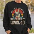 40 Anni Regali Boss Level 40 Unlockedideogioco Geb Felpa Regalos para él