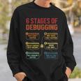 6 Stages Of Debugging Software Engineer Coder Programmer Sweatshirt Geschenke für Ihn