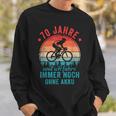 70 Jahre Und Ich Fahre Noch Ohne Akku Fahrradfahrer Sweatshirt Geschenke für Ihn