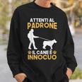 Amante Di Cani Attenti Al Padrone Il Cane È Innocuo Felpa Regalos para él