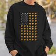 American Flag Pizza Food Usa Patriotism Patriot Veteran Sweatshirt Gifts for Him