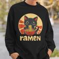 Anime Cat Ramen Kawaii Japanese Cat Kawaii Manga Sweatshirt Gifts for Him