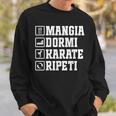 Arte Marziale Mangia Dormi Fai Karate Ripeti Karate Atleta Felpa Regalos para él