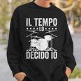 Batterista Il Tempo Lo Decido Io Drummer Divertente Batteria Felpa Regalos para él