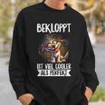 Bekloppt Istiel Cooler Als Perfekt Hunderrückt Spruch Sweatshirt Geschenke für Ihn