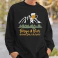 Berge & Bier Darum Bin Ich Hier Sweatshirt Geschenke für Ihn