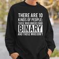 BinaryComputer Programmer Nerd Geek Sweatshirt Gifts for Him