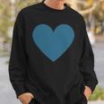 Blaues Herz Simples Minimalistisch Süßes Heart Sweatshirt Geschenke für Ihn