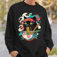 Cat Ramen Noodle Japanese Anime Kawaii Cat Sweatshirt Gifts for Him