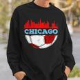 Chicago Skyline Chicago Soccer Futbol Lover Sweatshirt Gifts for Him