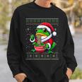 Christmas Frog Eating Ramen Ugly Christmas Sweater Sweatshirt Gifts for Him