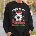 This Is My Christmas Pajama Soccer Santa Hat Xmas Pjs Sweatshirt Gifts for Him
