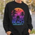 Coast Guard Beach Massachusetts Retro Sunset Summeribes Felpa Regalos para él