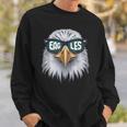 Cool Face Eagles With Sunglasses Vintage Eagles Flying Bird Sweatshirt Gifts for Him