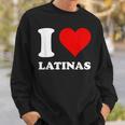 Corazón Rojo I Love Latinas Camisa de entrenamiento Regalos para él