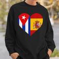 Cuba España Banderas Corazón Camisa de entrenamiento Regalos para él