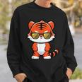 Cute Baby Bengal Tiger With Sunglasses Sweatshirt Gifts for Him