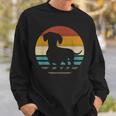 Dachshund Dachshund Dog Silhouette Retro Sweatshirt Geschenke für Ihn