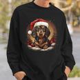 Dachshund With Santa Hat Christmas With Dog Sweatshirt Geschenke für Ihn