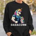 Dadacorn Unicorn Dad And Son Daughter Papa Fathers Day Sweatshirt Gifts for Him
