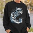 Delphin Tier Motiv Kunstwerk Delfin Sweatshirt Geschenke für Ihn