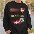 Denmark Football Pride Danish Flag Football Retro Jersey Sweatshirt Geschenke für Ihn