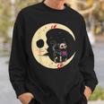 Dia De Los Muertos Cat & Moon Sugar Skull Sweatshirt Geschenke für Ihn