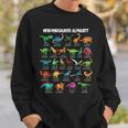 Dinosaur Types Alphabet A-Z Dino Abc T-Rex Dinosaur Sweatshirt Geschenke für Ihn