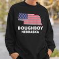 Distressed Patriotic Usa Flag Doughboy Nebraska Sweatshirt Gifts for Him