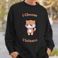 Divertente I Chooseiolence Carino Angry Cat Felpa Regalos para él