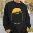 Divertente Hamburger In Tasca Regalo Cheeseburger Pocket Felpa Regalos para él