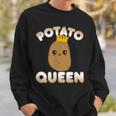Divertente Patata Carino Stile Kawaii Sorridente Regina Di Patate Felpa Regalos para él