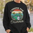 Divertido Rock Music Band Drum Player Retrointage Camisa de entrenamiento Regalos para él