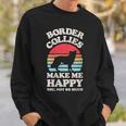 Donna Border Collies Make Me Happy You Not So Much intage Con Collo A Felpa Regalos para él