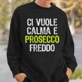 Donna Ciuole Calma E Prosecco Simpatica Alcoliche Divertente Con Collo A Felpa Regalos para él