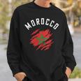 Donna Marocco Pride Roots Bandiera Marocchina Scratch Nord Africa Con Collo A Felpa Regalos para él