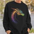 Drachen-Zeichnung Buntes Tier-Kunstwerk Fantasy-Drache Sweatshirt Geschenke für Ihn