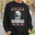 Dreaming Red Christmas Karl Marx Brutto Natale Maglione Meme Felpa Regalos para él