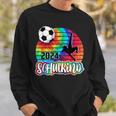 Einschulung Schulkind 2024 School Cone Boy Football Tie Dye Sweatshirt Geschenke für Ihn