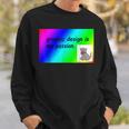 El Diseño Gráfico Es Mi Pasión Arco Iris Comic Sans Camisa de entrenamiento Regalos para él