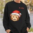 Emoji-Nikolausmütze-Affengesicht Sweatshirt Geschenke für Ihn