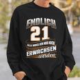 Endlich 21 Nur Noch Arwachsenwerden Geburtsjahr Birthday Sweatshirt Geschenke für Ihn