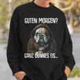 English Bulldog Quote Guten Morgen Ganz Dünnes Eis Sweatshirt Geschenke für Ihn