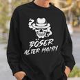 Evil Old Man Skull Grandpa Skull Grandad S Sweatshirt Geschenke für Ihn