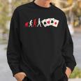 Evolution Humaine Poker Argent Bluff Jeux De Cartes Cadeau Sweater e Cadeaux pour lui