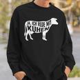 With Farmers Cow & Landwirt Yes Ich Rede Mit Kühen Sweatshirt Geschenke für Ihn